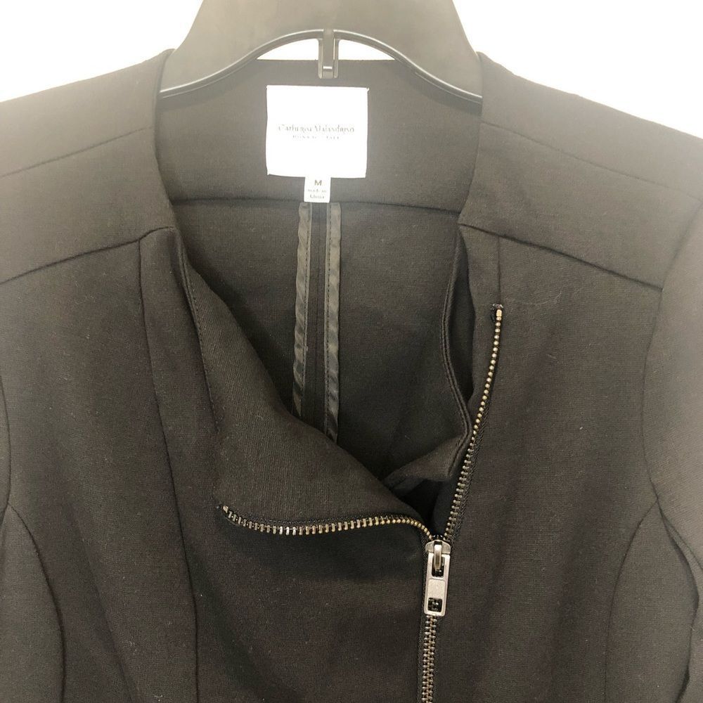 Catherine Malandrino Runway Style black zip front long sleeve jacket size medium - Picture 5 of 8